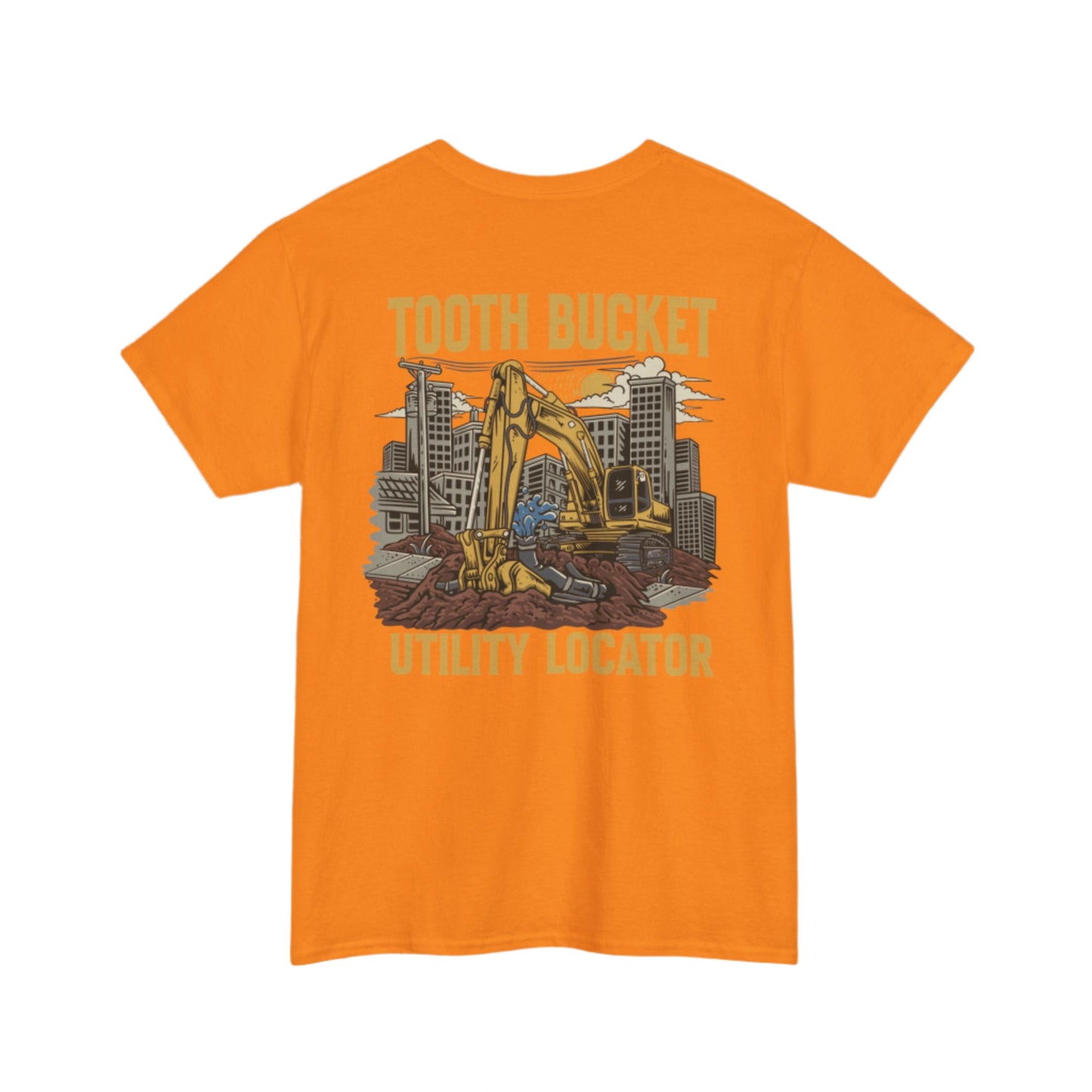 Tooth Bucket Utility Locator- Heavy Cotton Tee