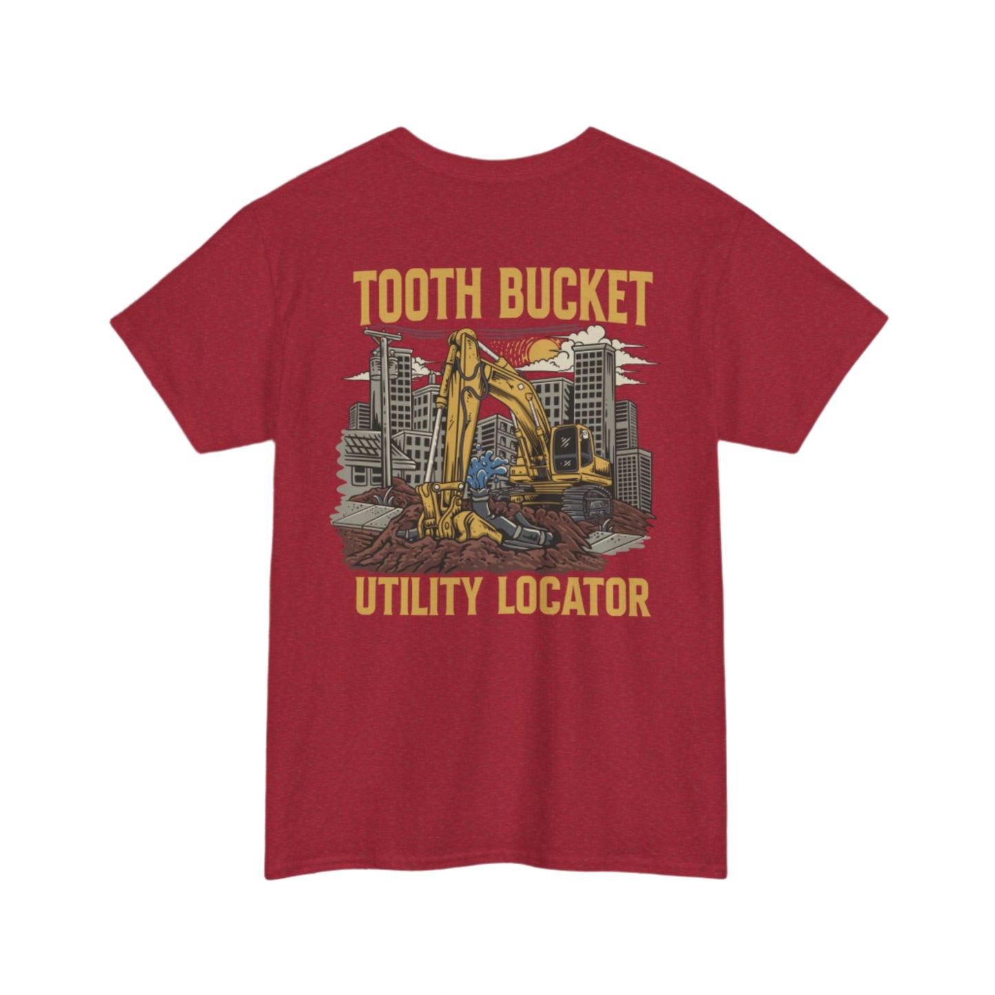 Tooth Bucket Utility Locator- Heavy Cotton Tee