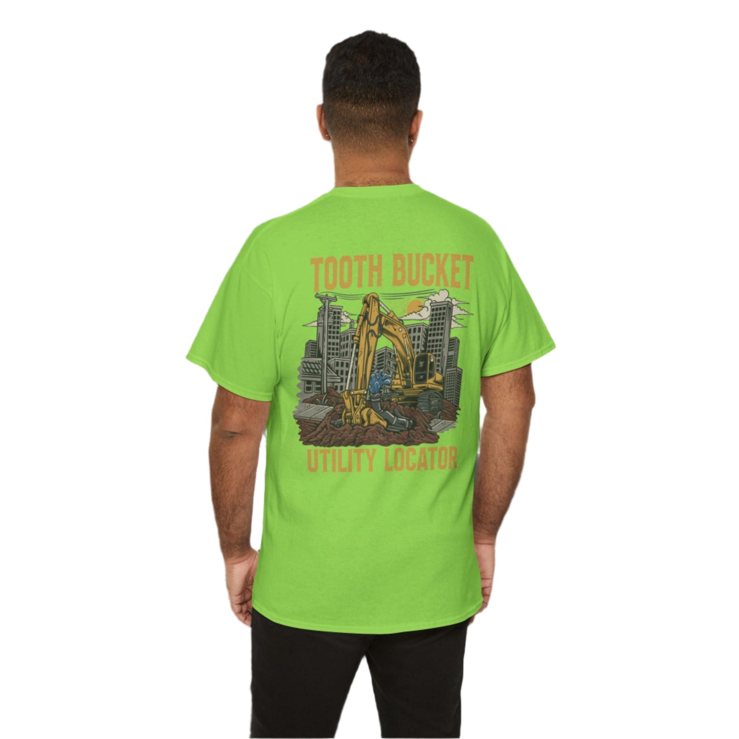 Tooth Bucket Utility Locator- Heavy Cotton Tee