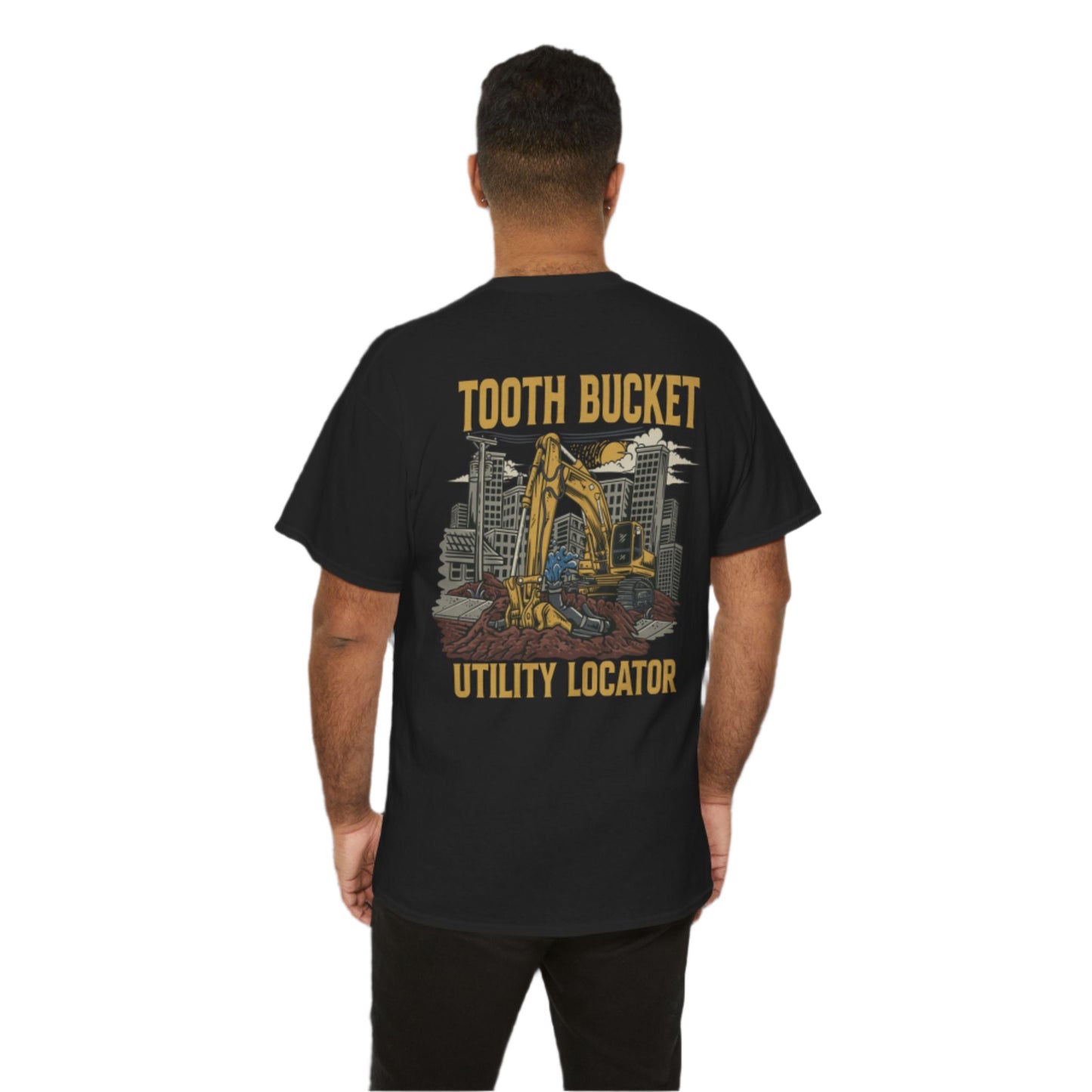 Tooth Bucket Utility Locator- Heavy Cotton Tee