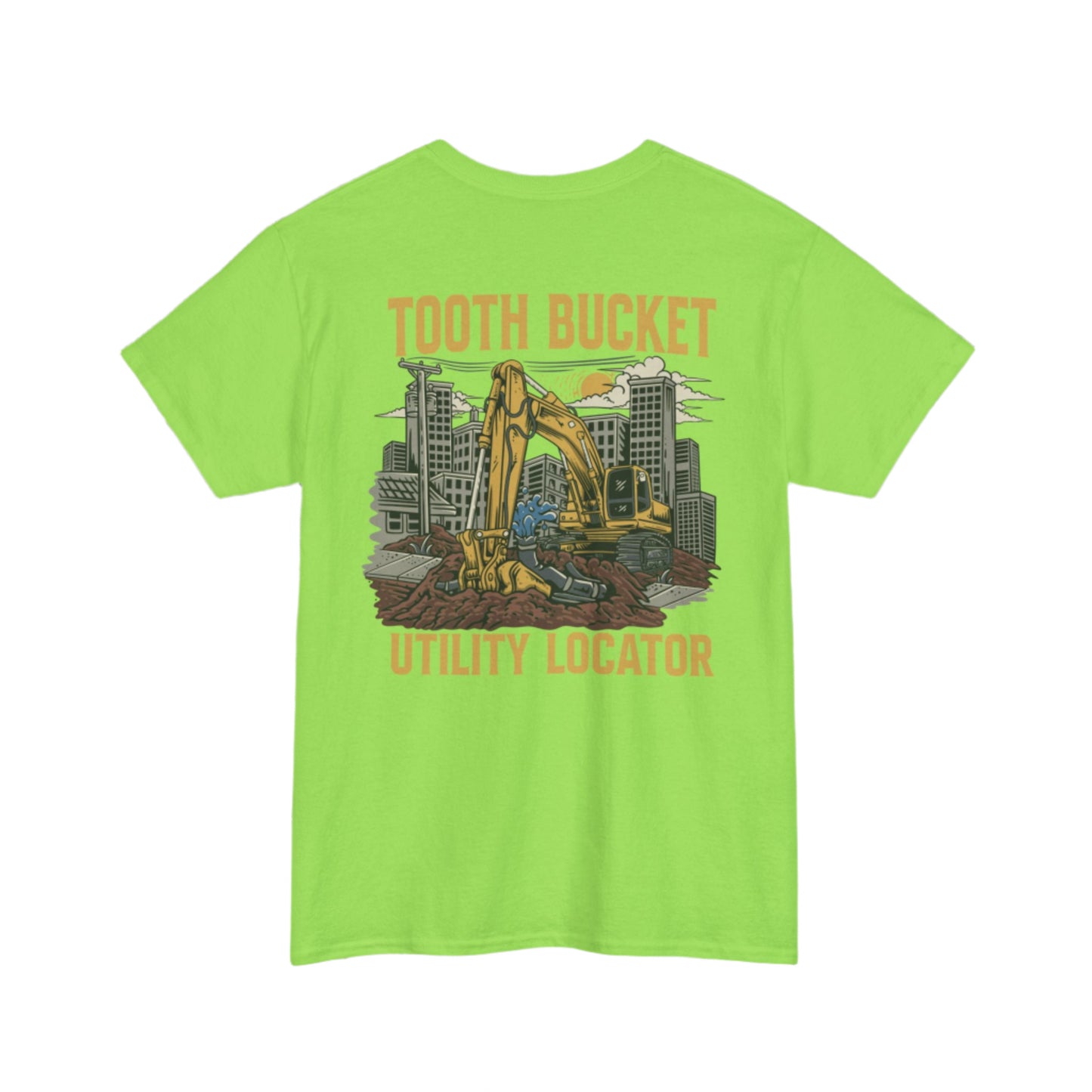 Tooth Bucket Utility Locator- Heavy Cotton Tee