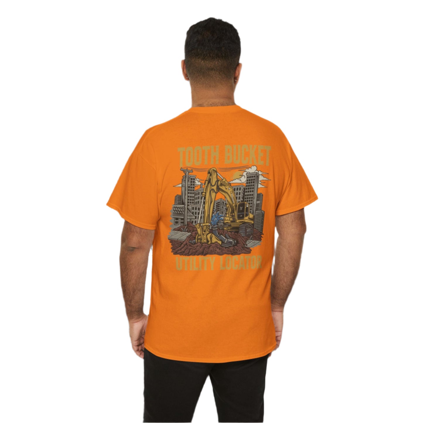 Tooth Bucket Utility Locator- Heavy Cotton Tee