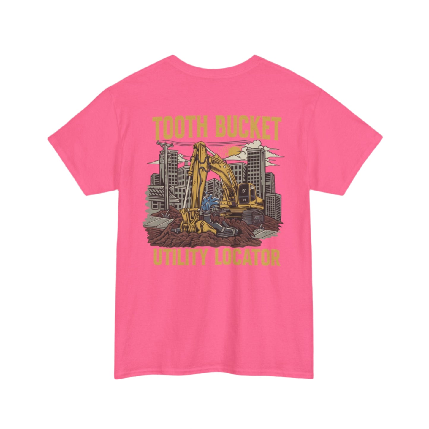 Tooth Bucket Utility Locator- Heavy Cotton Tee