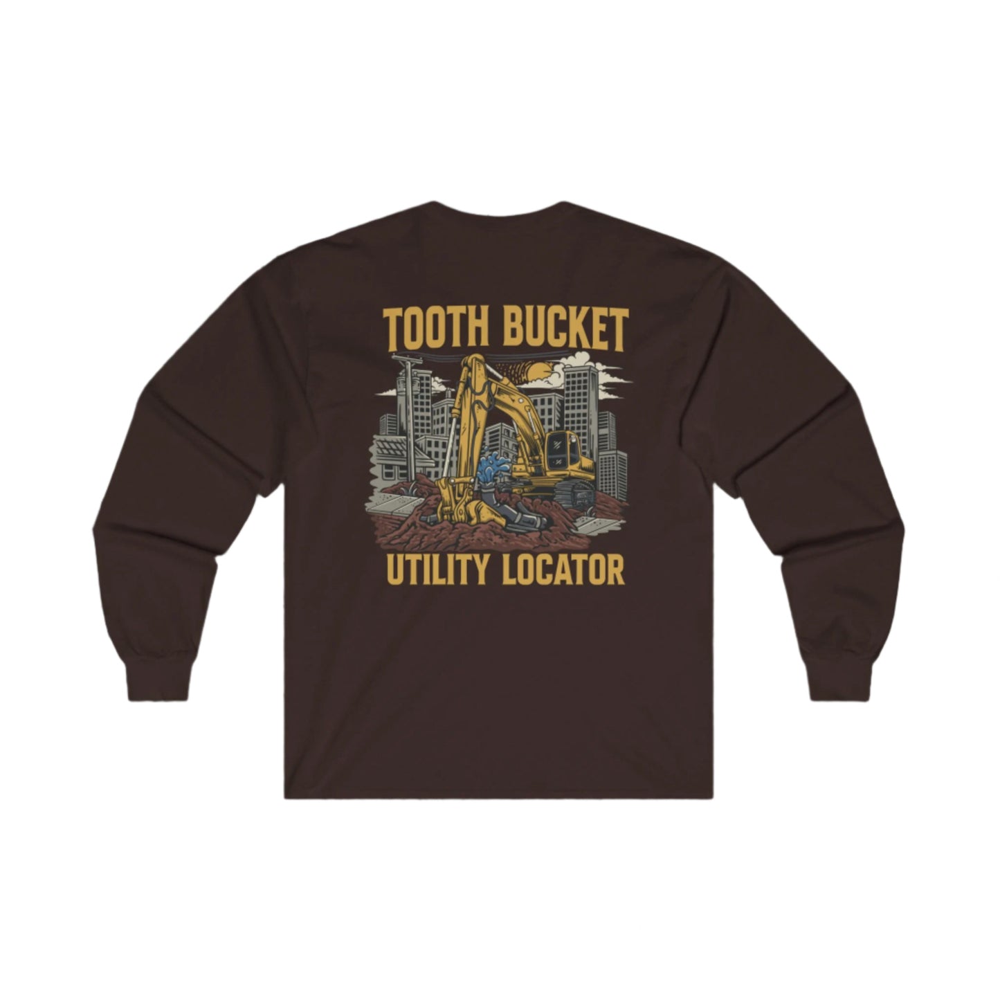 Tooth Bucket Utility Locator Long Sleeve Tee