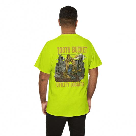 Tooth Bucket Utility Locator- Heavy Cotton Tee