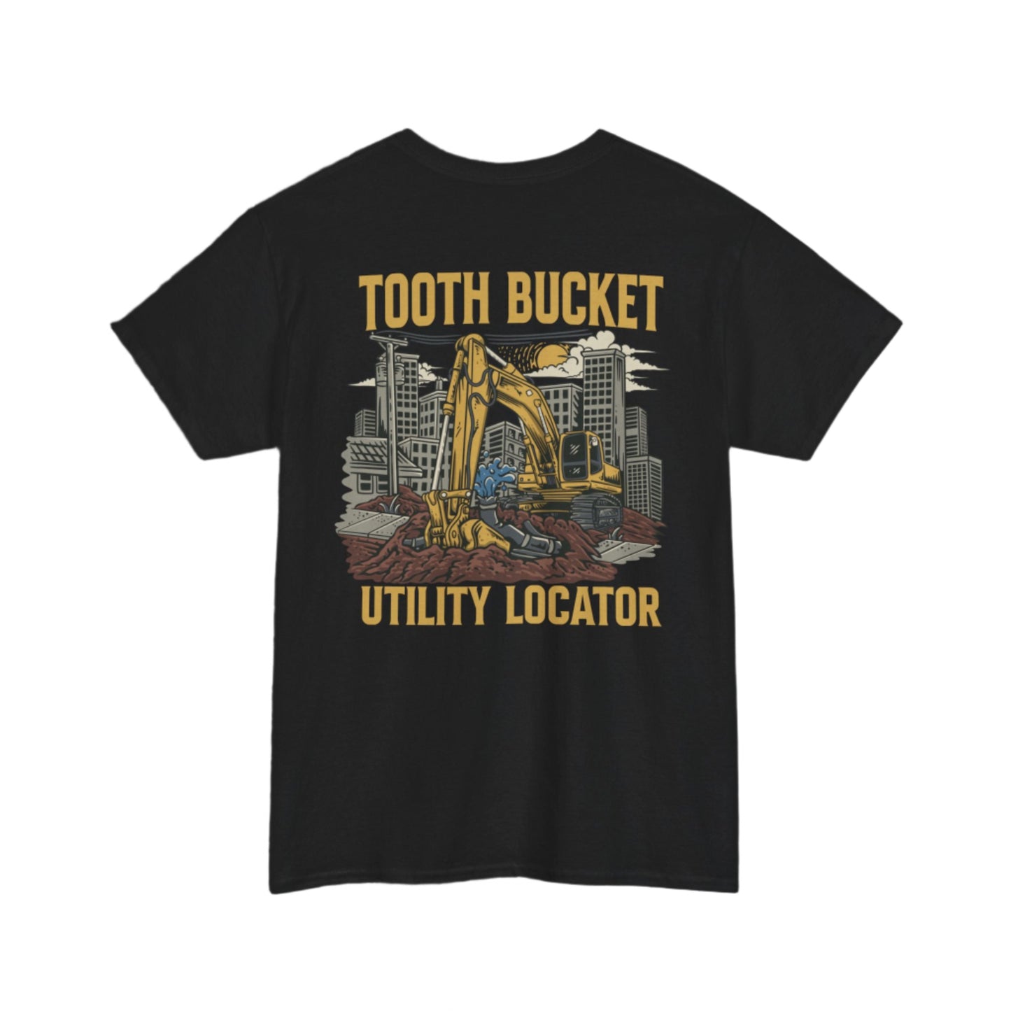 Tooth Bucket Utility Locator- Heavy Cotton Tee