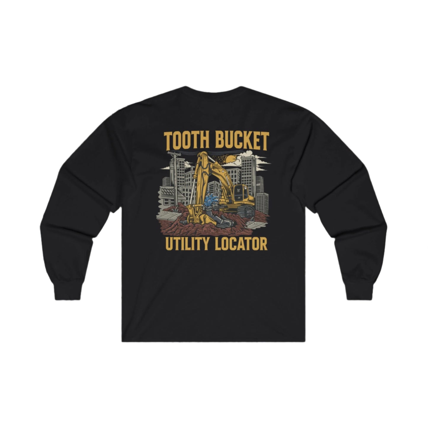 Tooth Bucket Utility Locator Long Sleeve Tee