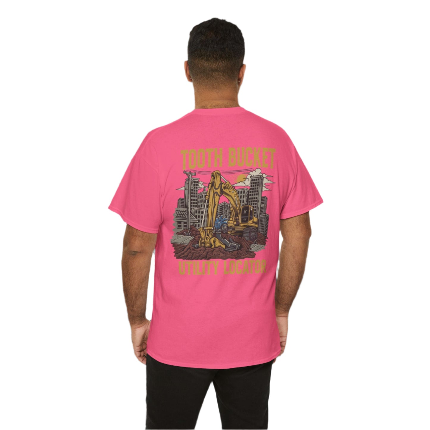Tooth Bucket Utility Locator- Heavy Cotton Tee