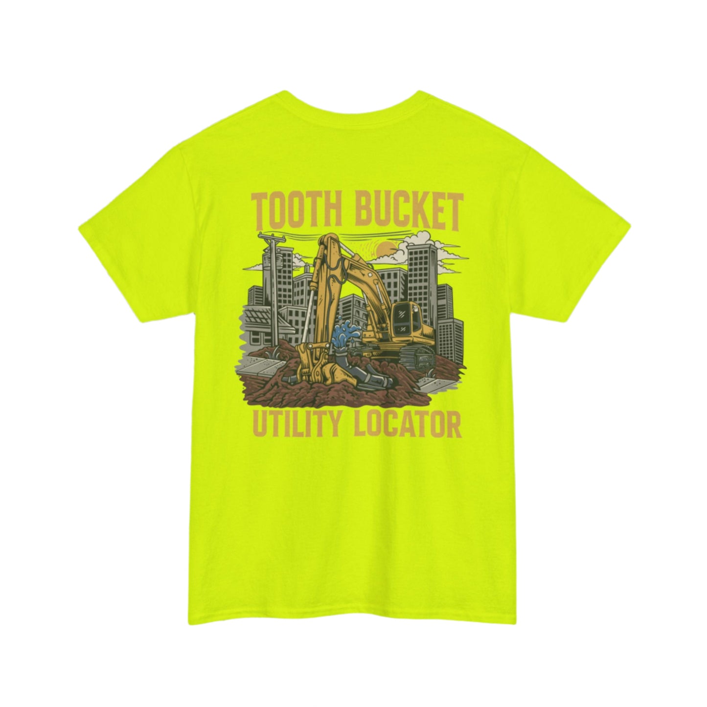 Tooth Bucket Utility Locator- Heavy Cotton Tee