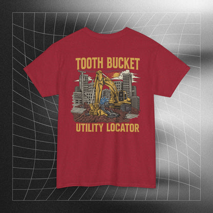 Tooth Bucket Utility Locator- Heavy Cotton Tee