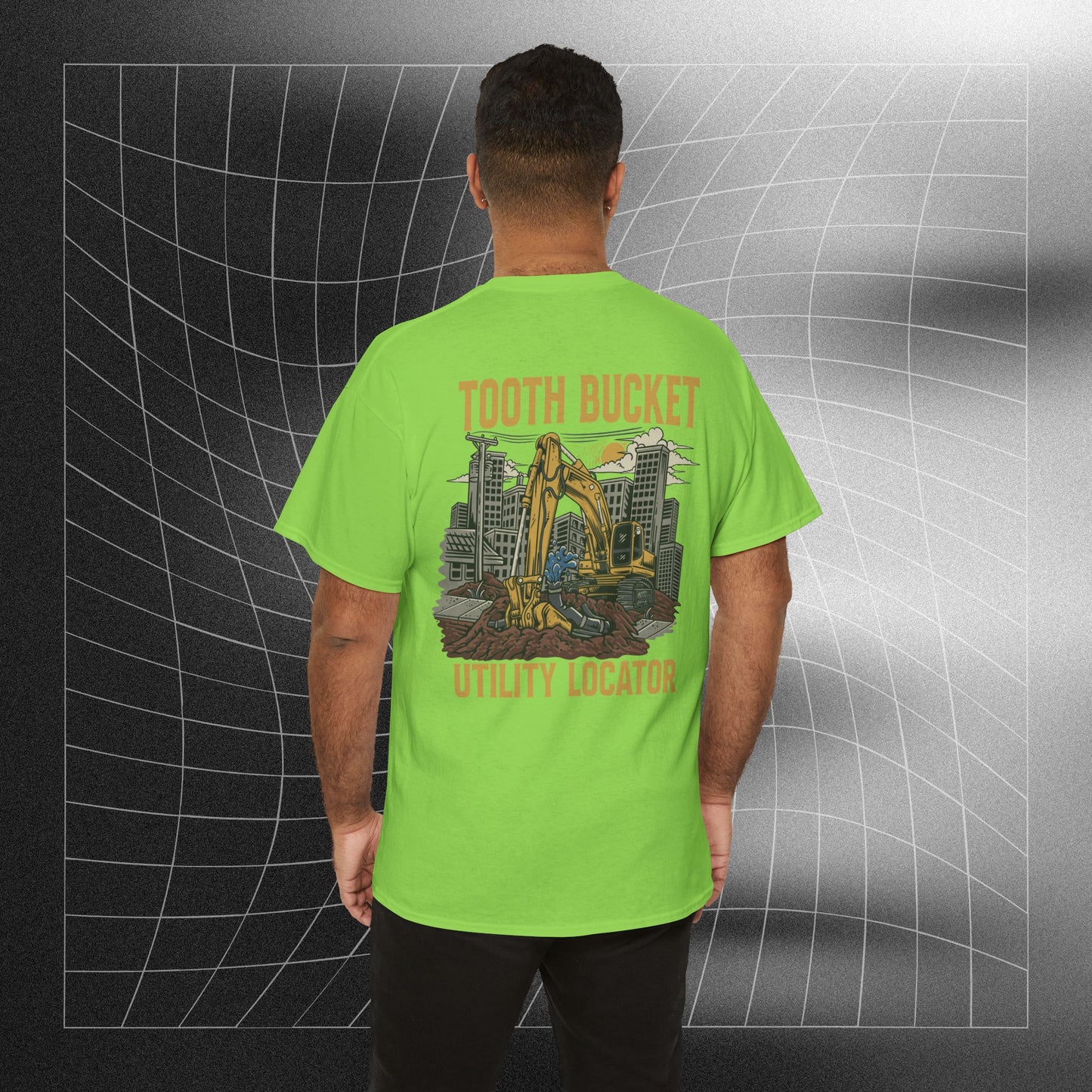 Tooth Bucket Utility Locator- Heavy Cotton Tee