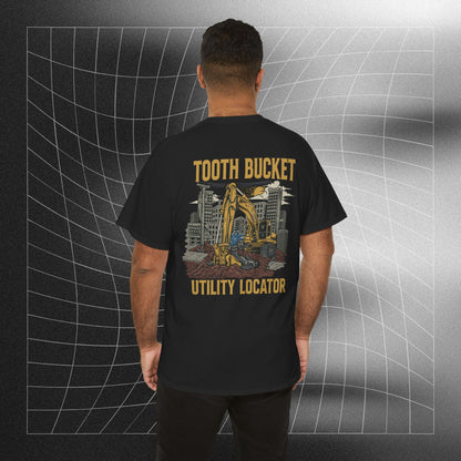 Tooth Bucket Utility Locator- Heavy Cotton Tee