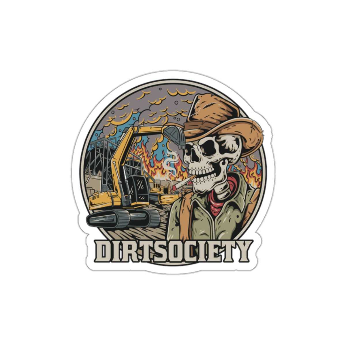 Dirt Society Die-Cut Stickers | Water-Resistant Vinyl | Dirt Society