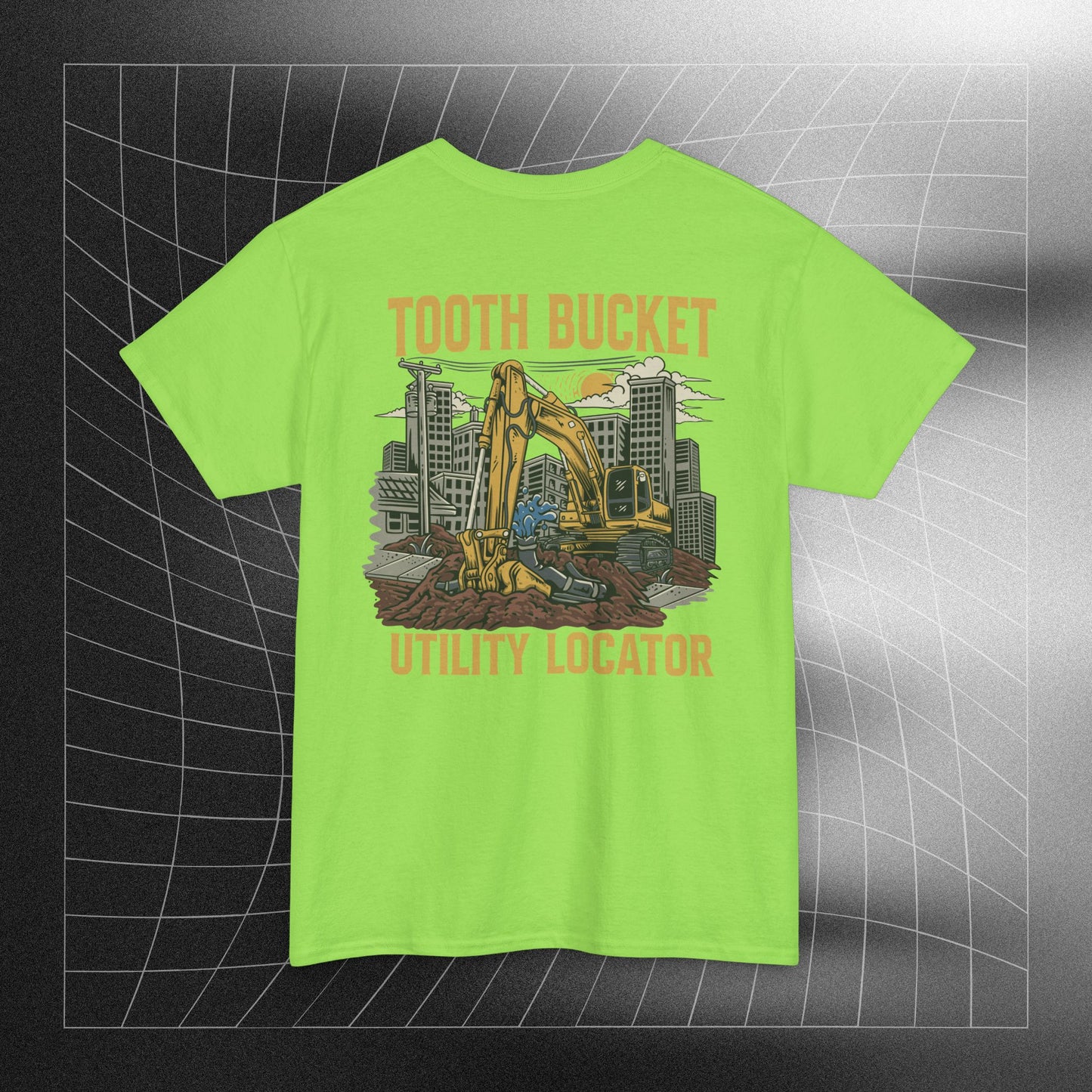 Tooth Bucket Utility Locator- Heavy Cotton Tee