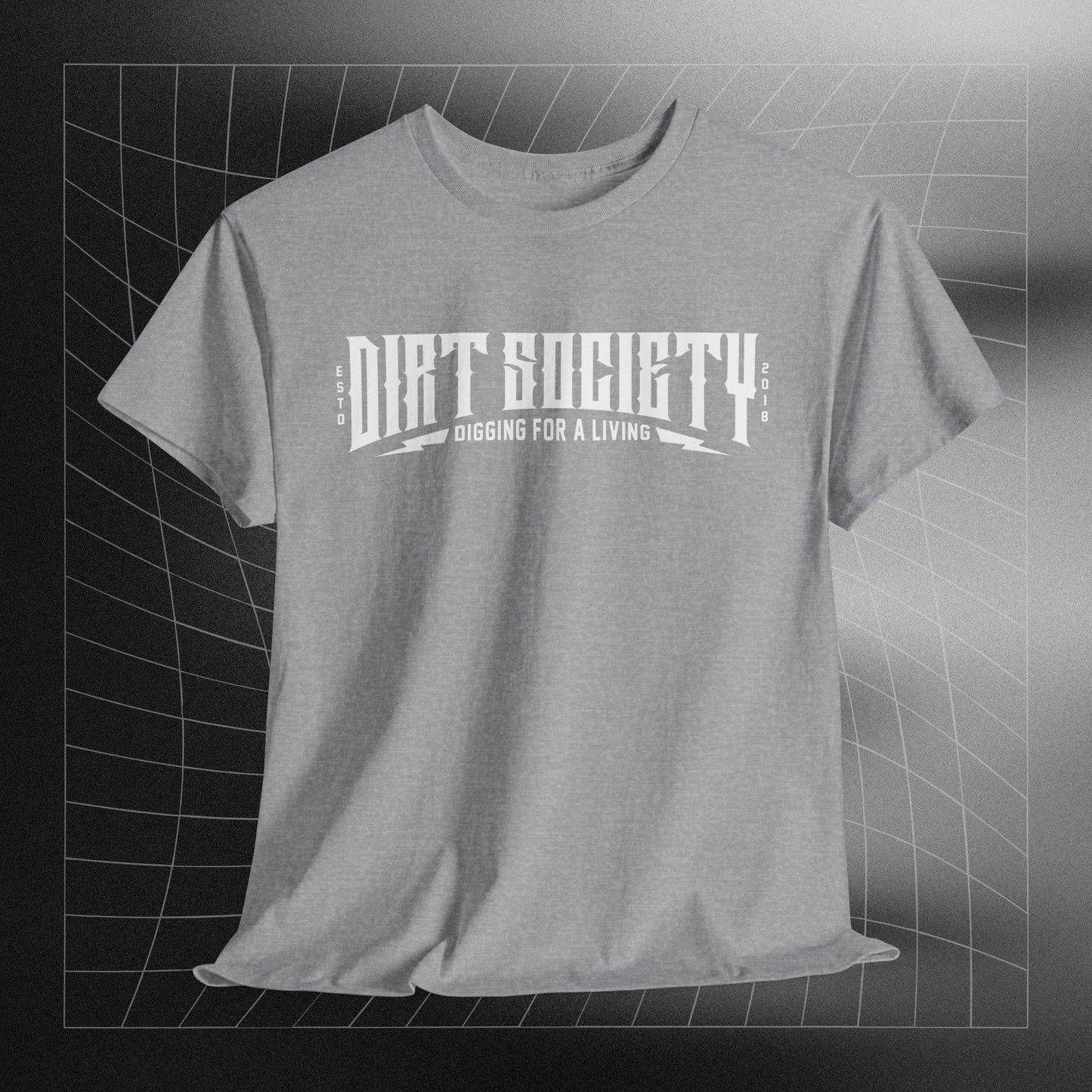 Full Front Dirt Society Logo Heavy Cotton Tee