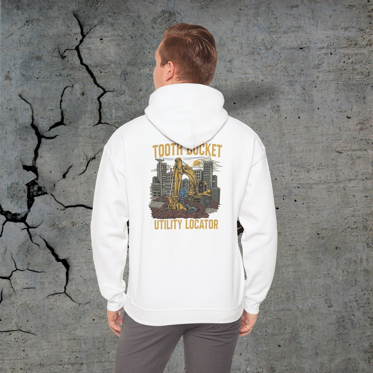 Tooth Bucket Utility Locator-Heavy Blend™ Hooded Sweatshirt