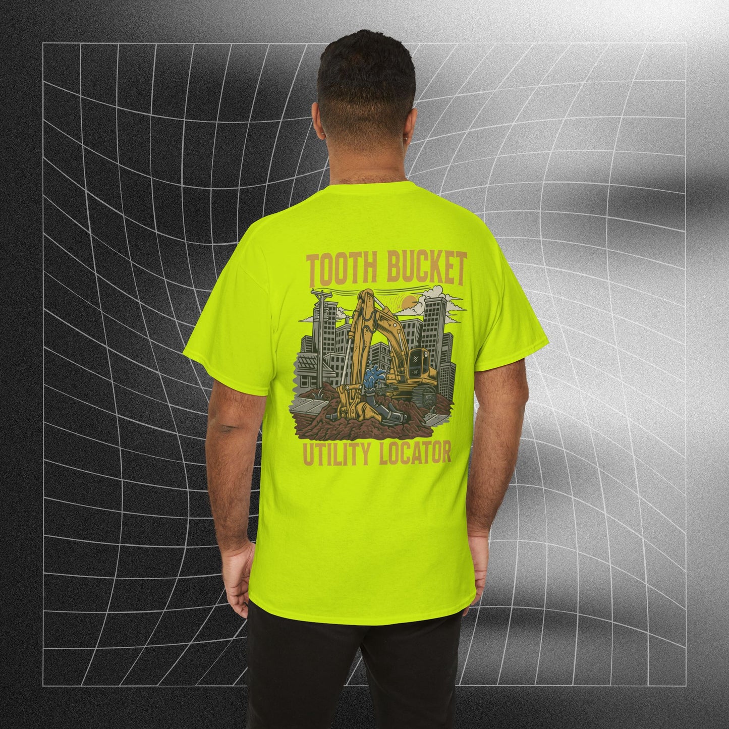 Tooth Bucket Utility Locator- Heavy Cotton Tee