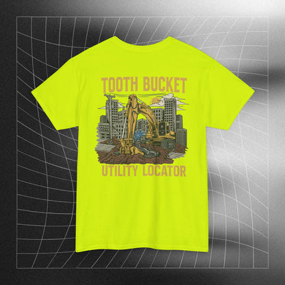 Tooth Bucket Utility Locator- Heavy Cotton Tee