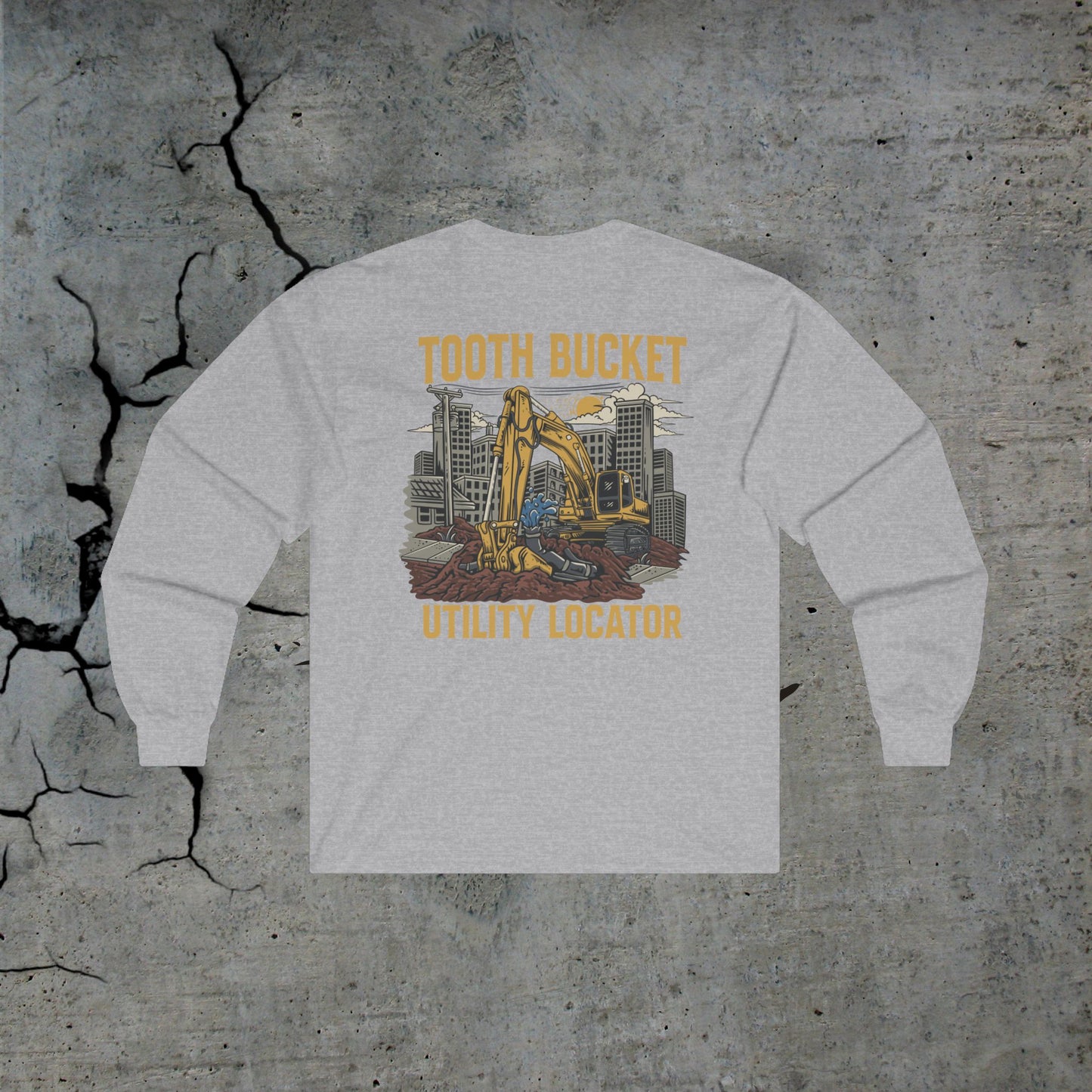 Tooth Bucket Utility Locator Long Sleeve Tee